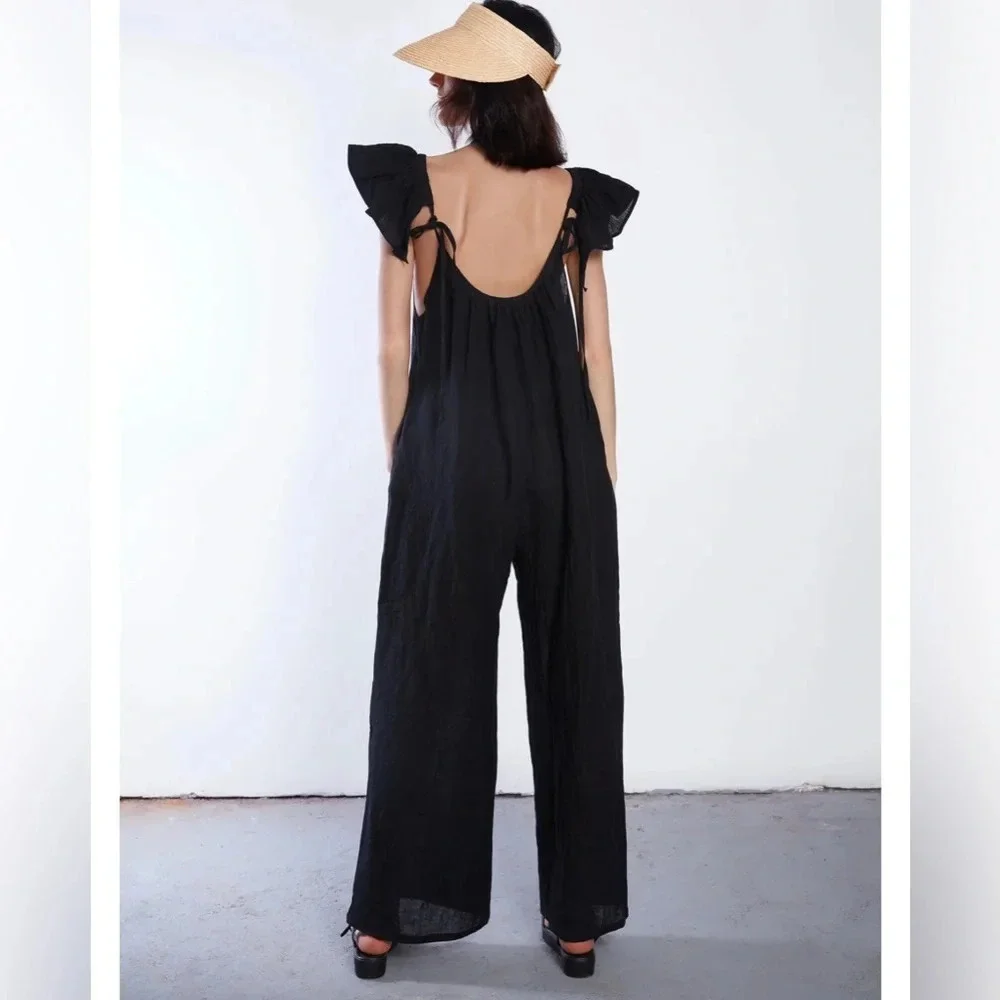 ! Shop Meg Ruffle Jump jumpsuit sz M - Picture 3 of 7